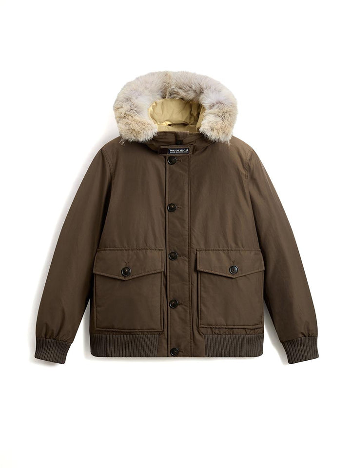 POLAR DETACHABLE FUR BOMBER Woolrich Giubbino Uomo Cfwoou2238mrut0001 Verde