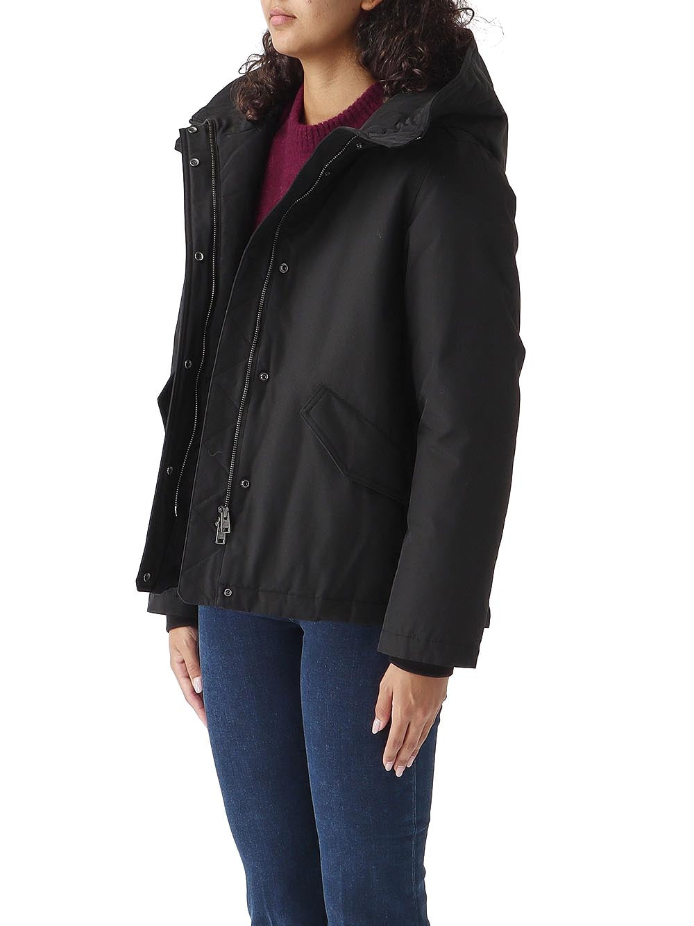 MILITARY JKT Woolrich Giubbino Donna Cfwwou2075fbut0001 Nero