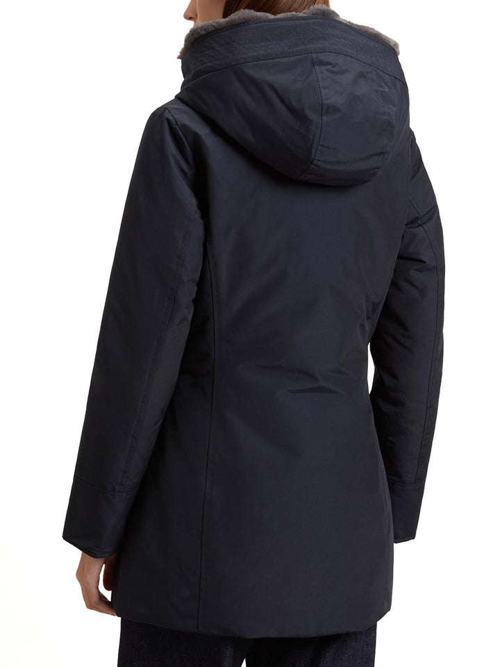 BOULDER FAUX FUR PARKA Woolrich Giubbino Donna Cfwwou2265frut0001 Blu