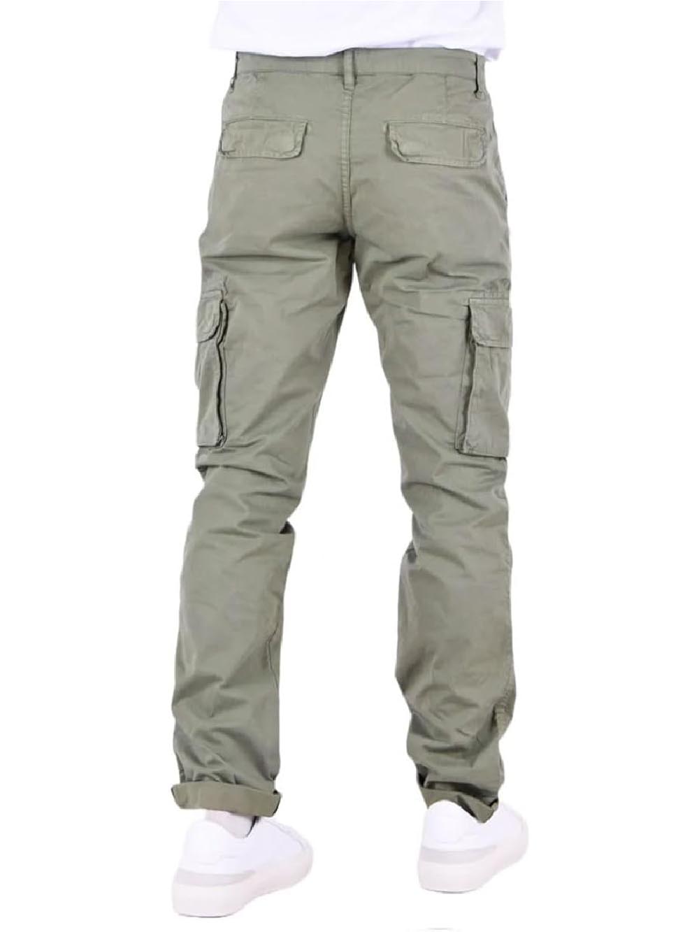 40Weft Pantalone Uomo Aiko-1476 Verde militare