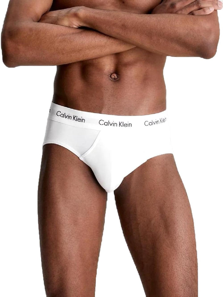 Calvin Klein Intimo Uomo Hip Brief 3pk 0000u2661g Bianco