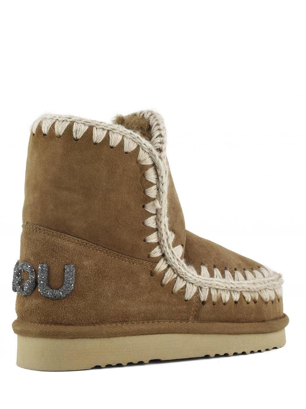 Mou Stivaletti Boot Donna Eskimo 18 Glitter Logo Cognac