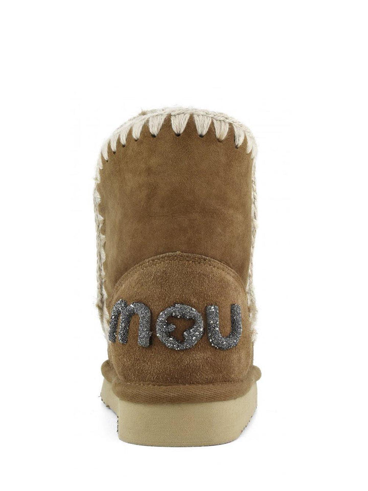 Mou Stivaletti Boot Donna Eskimo 18 Glitter Logo Cognac