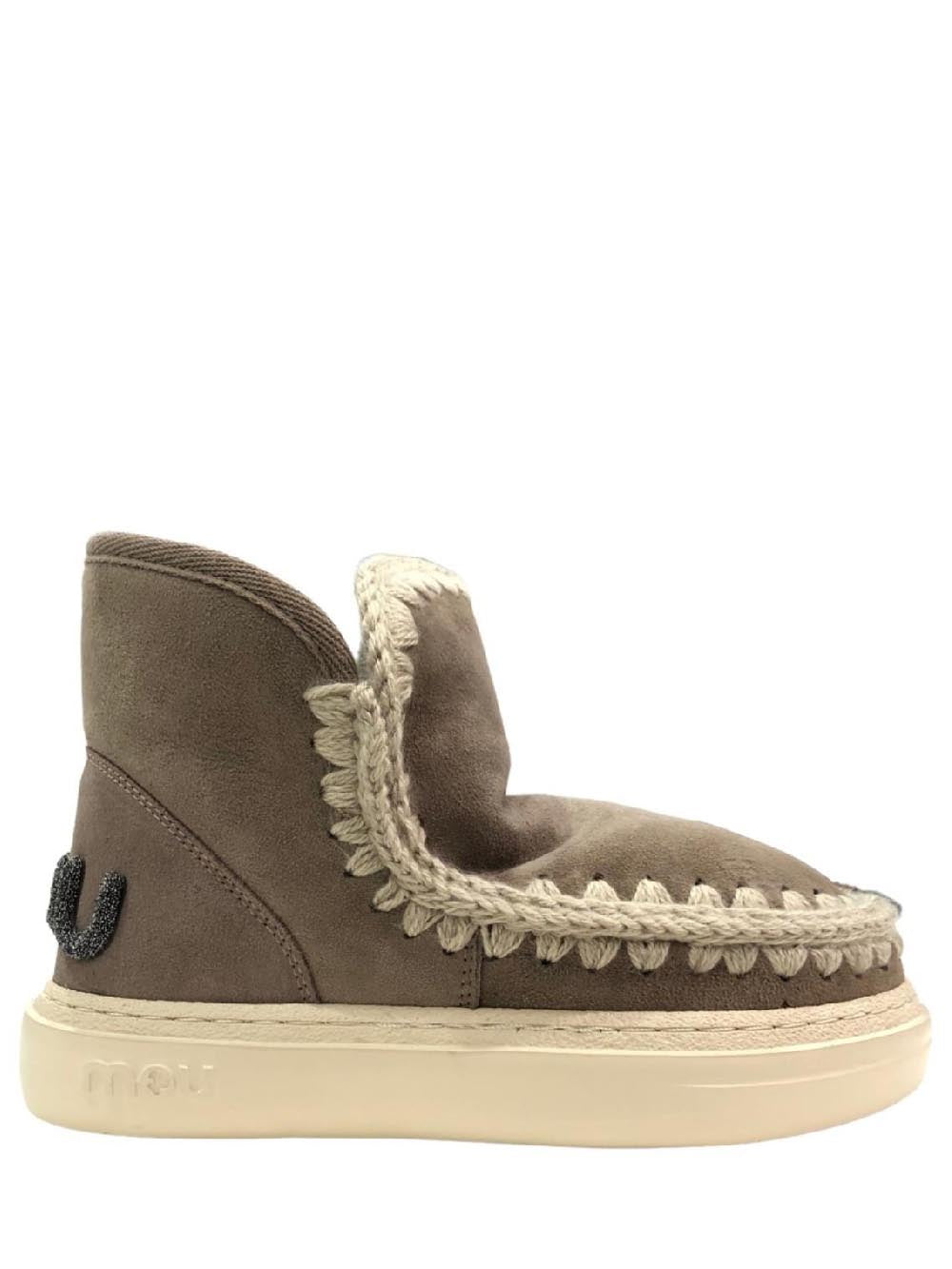 Mou Stivaletti Boot Donna Eskimo Sneaker Bold Glit Logo Marrone