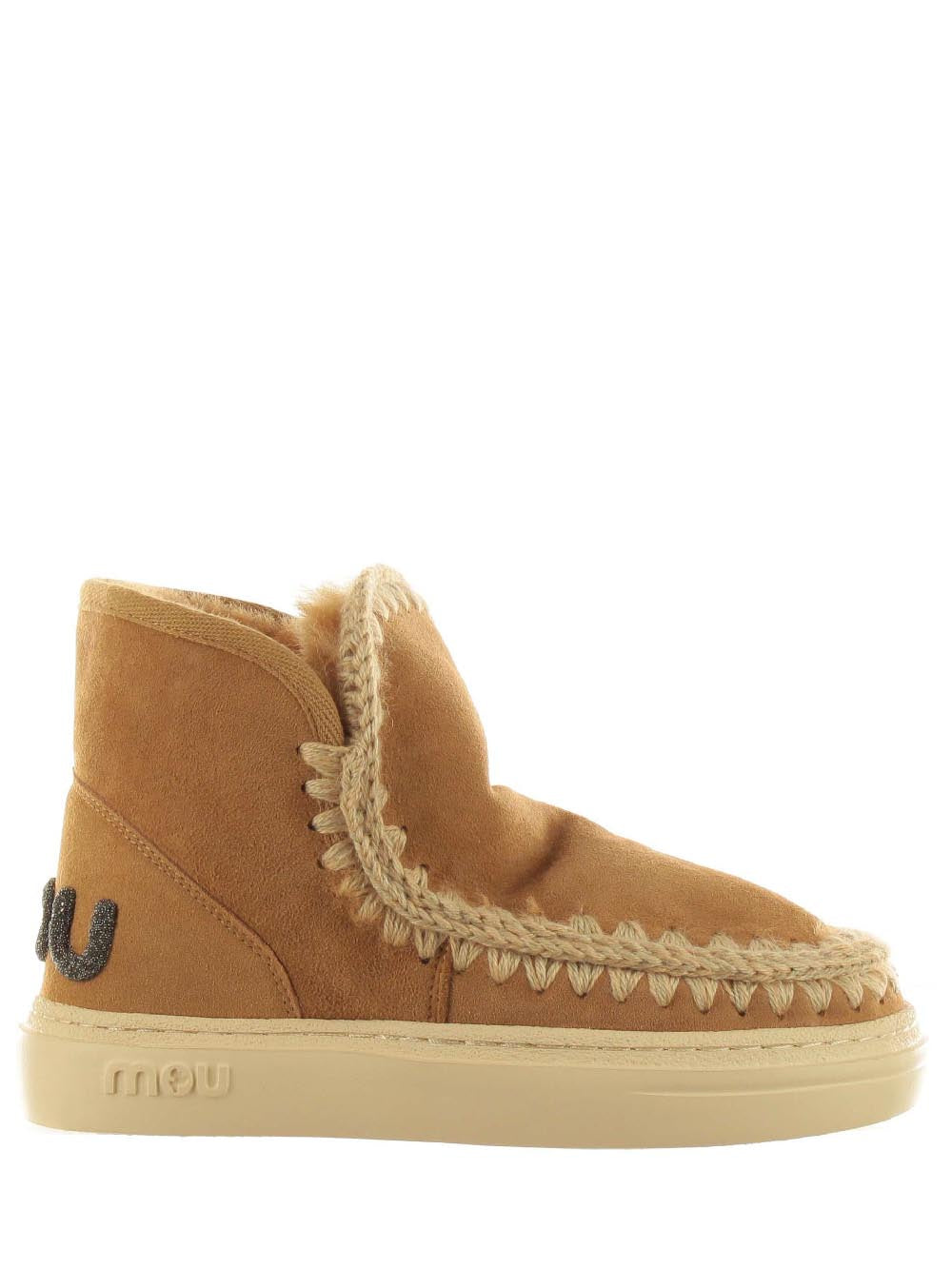 Mou Stivaletti Boot Donna Eskimo Sneaker Bold Glit Logo Cammello