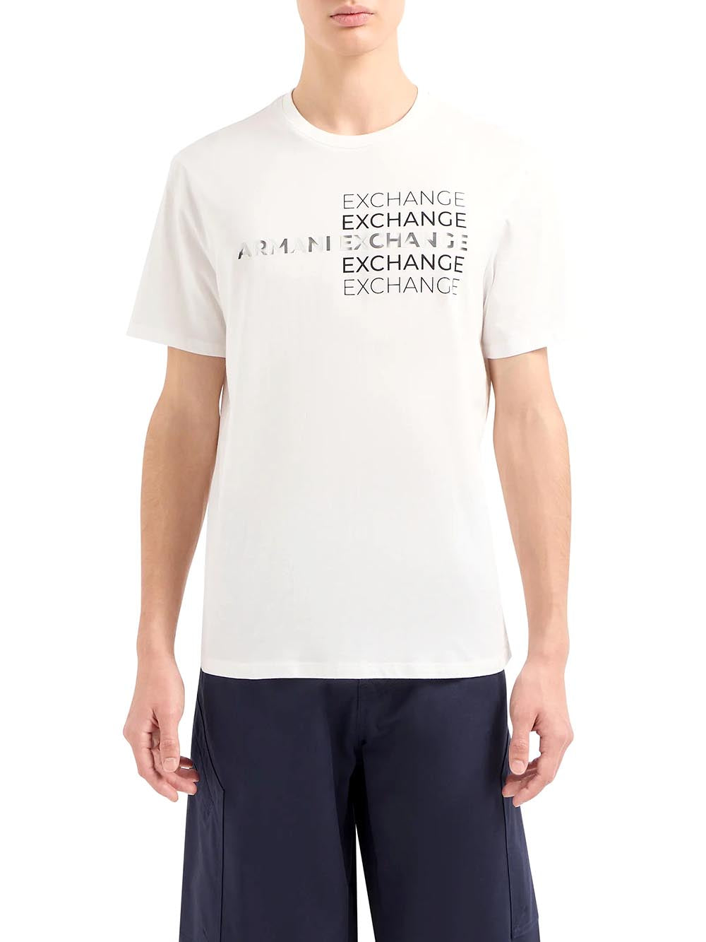 Armani Exchange T-shirt Uomo 3dztac Zj9tz Bianco