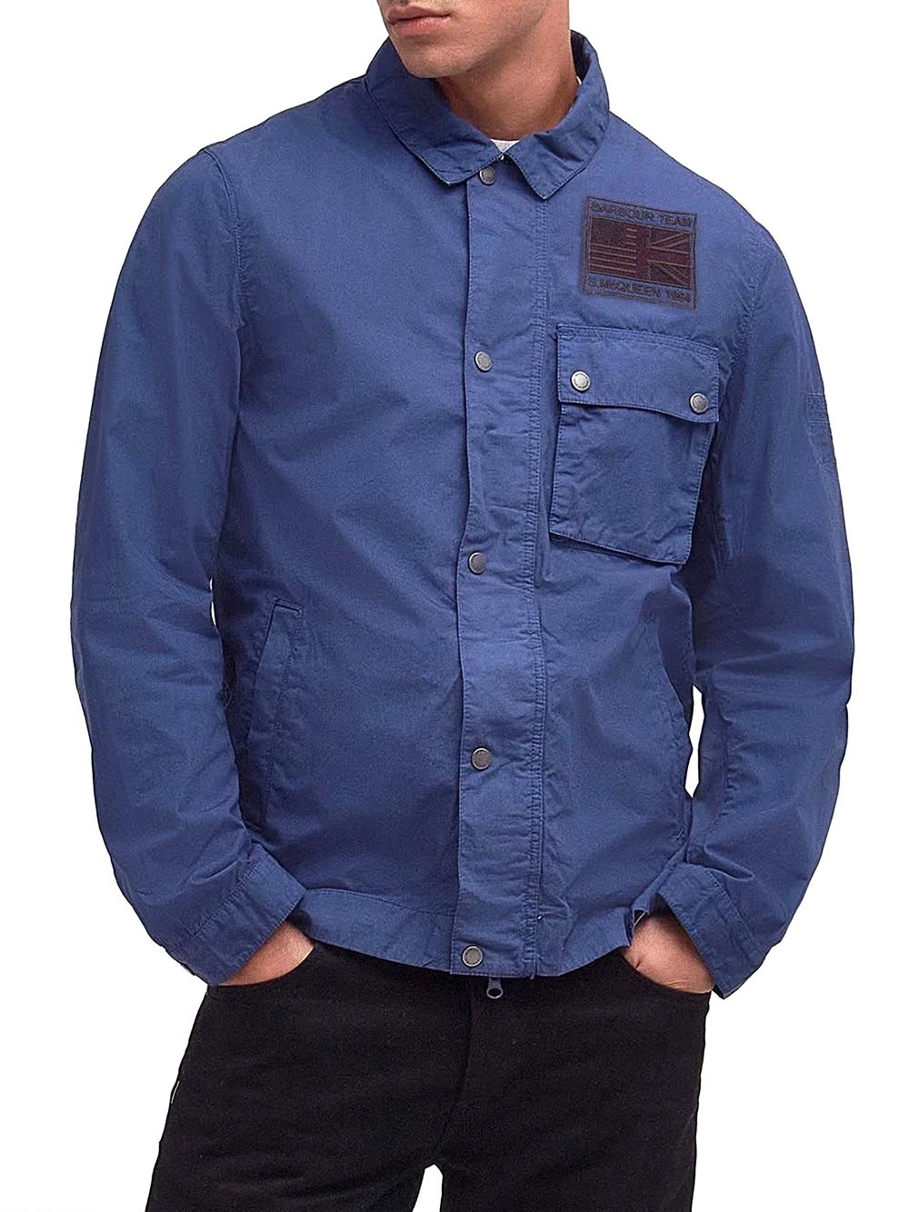 Barbour International Giubbino Uomo Mca0976 Workers Casual Blu