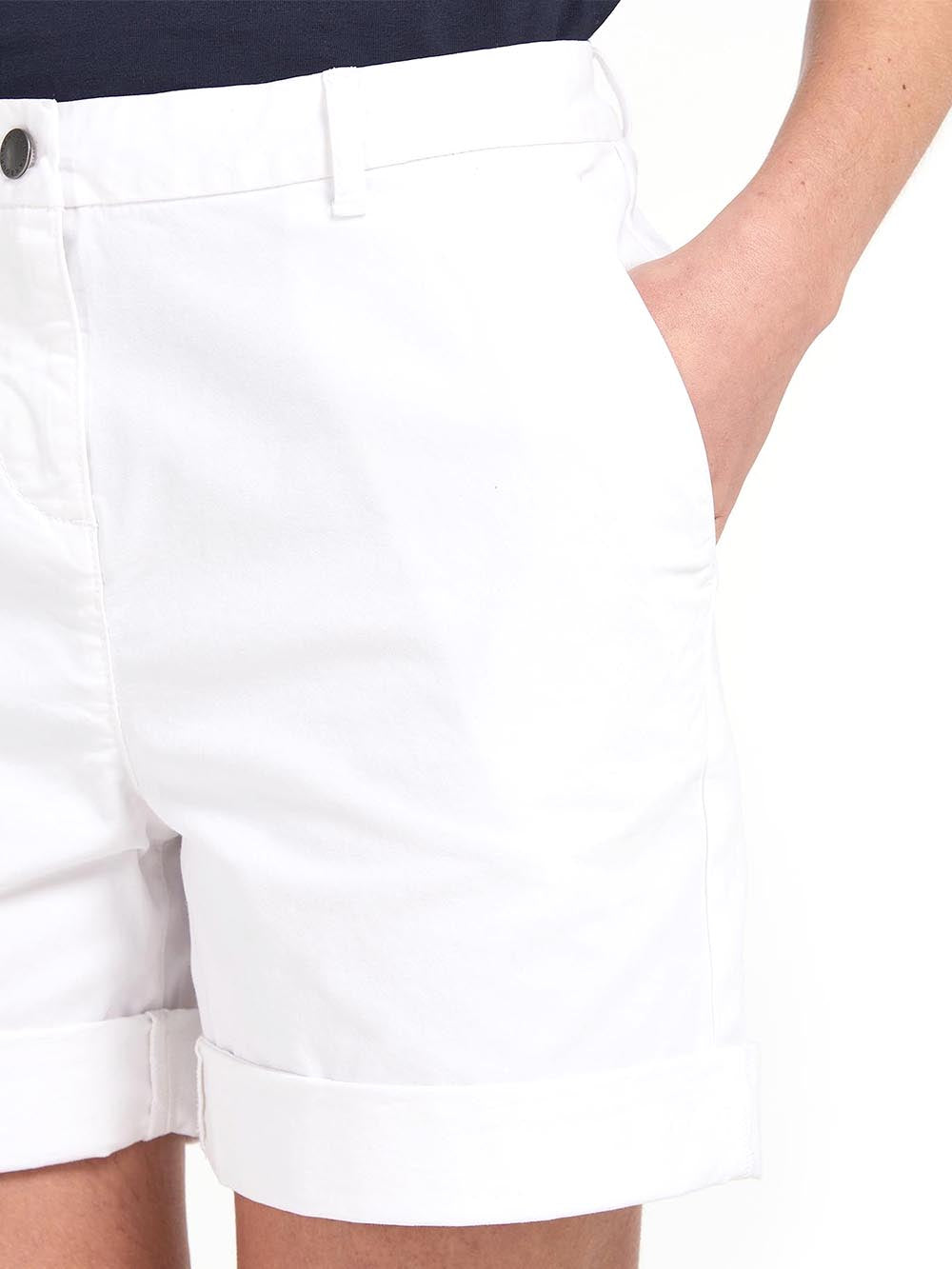 Barbour Bermuda Donna Lst0009 Chino Shorts Bianco