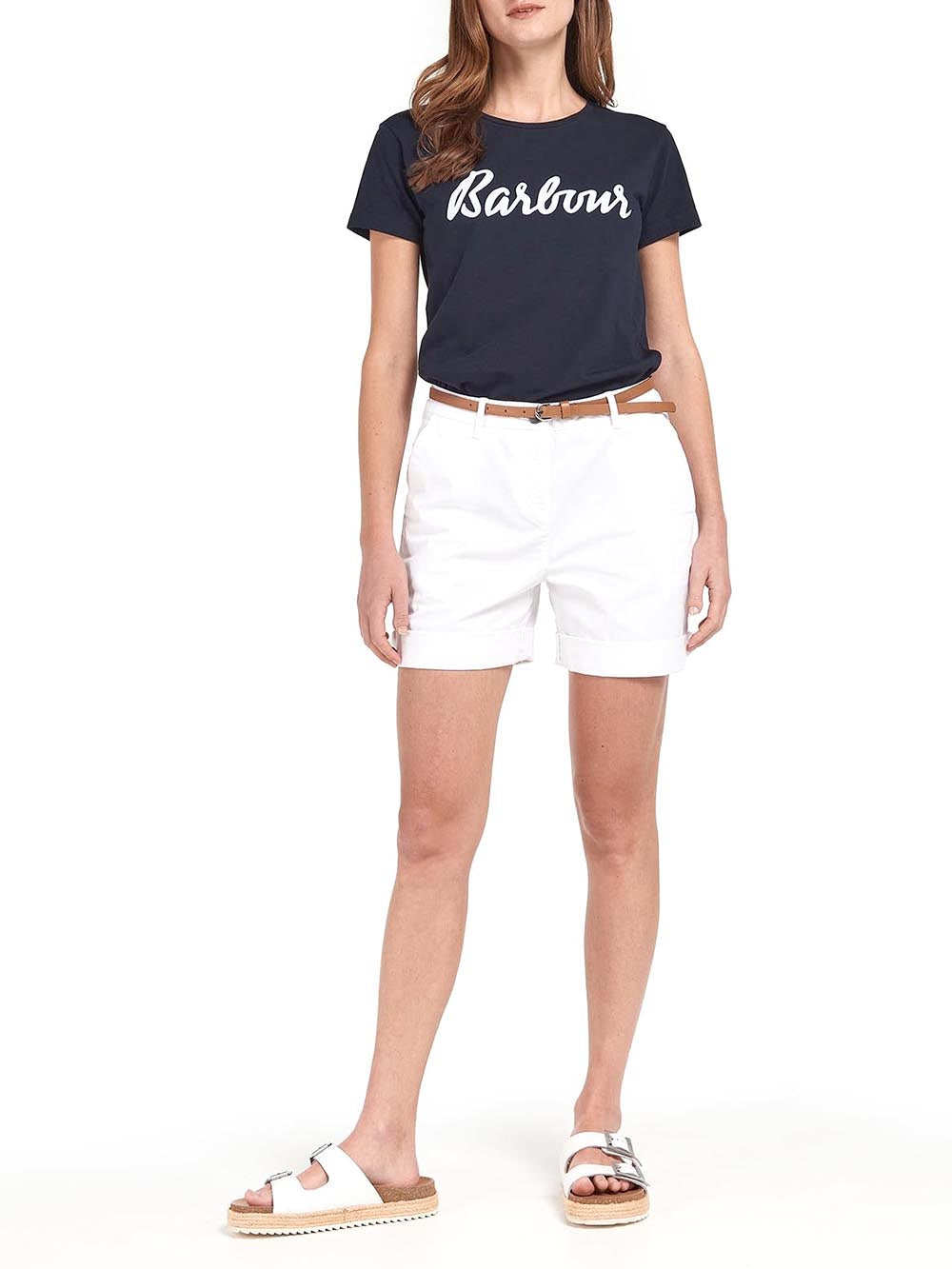 Barbour Bermuda Donna Lst0009 Chino Shorts Bianco