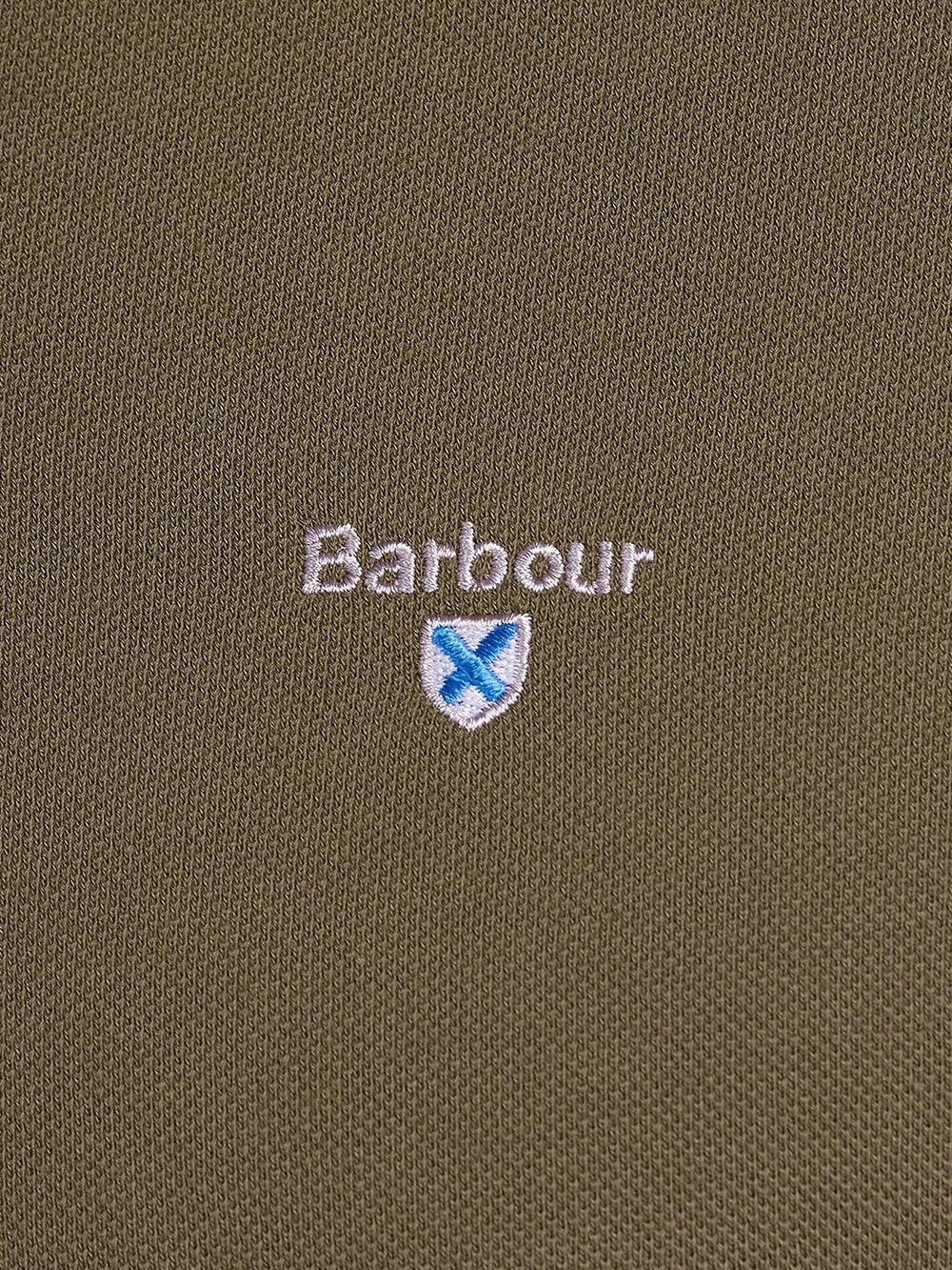 Barbour Polo Uomo Mml0012 Tartan Pique Polo Verde