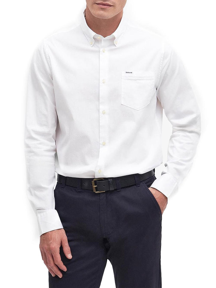 Barbour Camicia Uomo Msh5448 Comfort Stretch Shirt Bianco