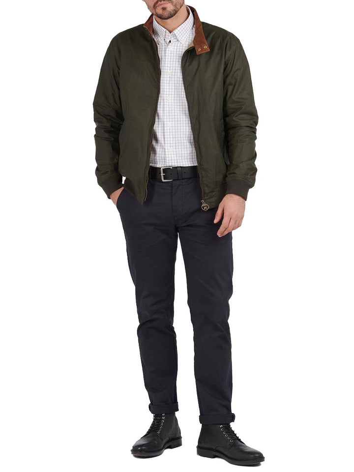 Barbour Giubbino Uomo Mwx1350 Lightweight Royston Wax Verde