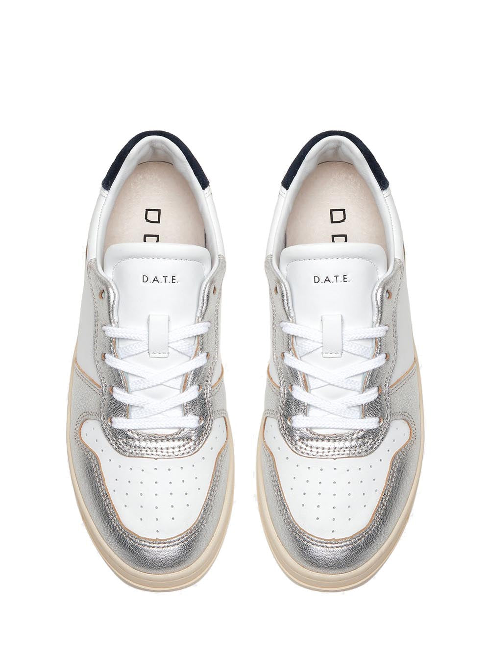 D.A.T.E. Sneakers Donna Bianco/argento