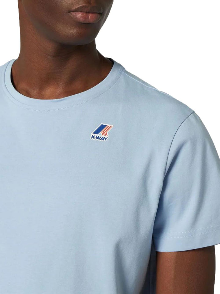 K-Way T-shirt Uomo K007je0 Le Vrai Edouard Azzurro