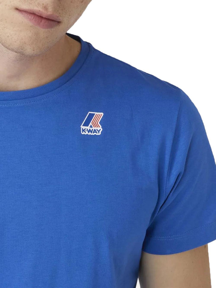 K-Way T-shirt Uomo K007je0 Le Vrai Edouard Bluette