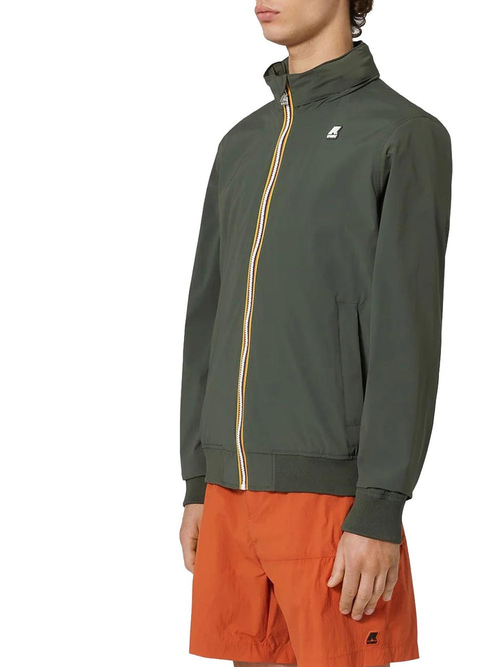 K-Way Giubbino Uomo K2121pw Amaury Stretch Nylon Jersey Verde militare