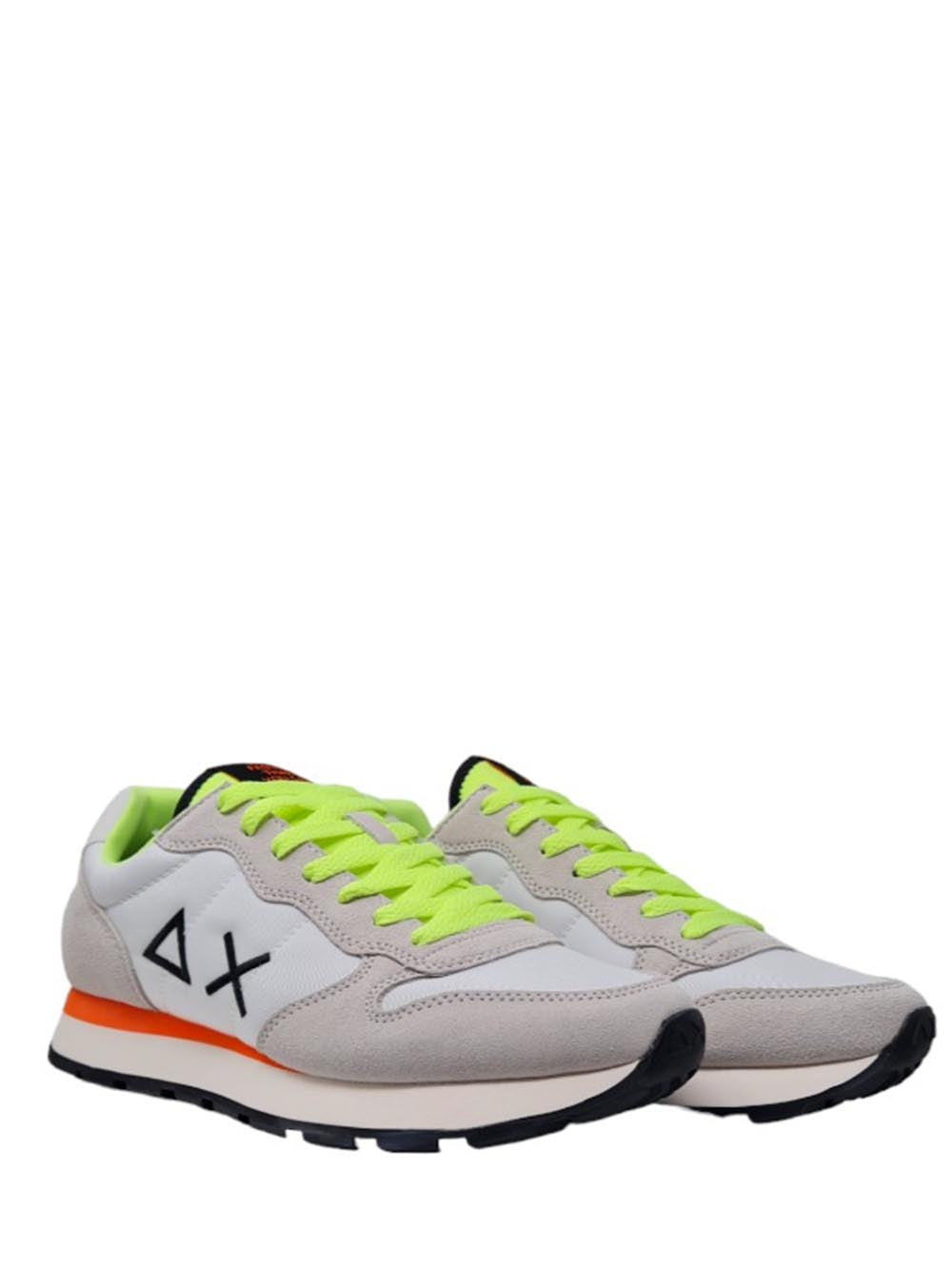 SUN68 Sneakers Uomo Z34102 Tom Fluo Bianco