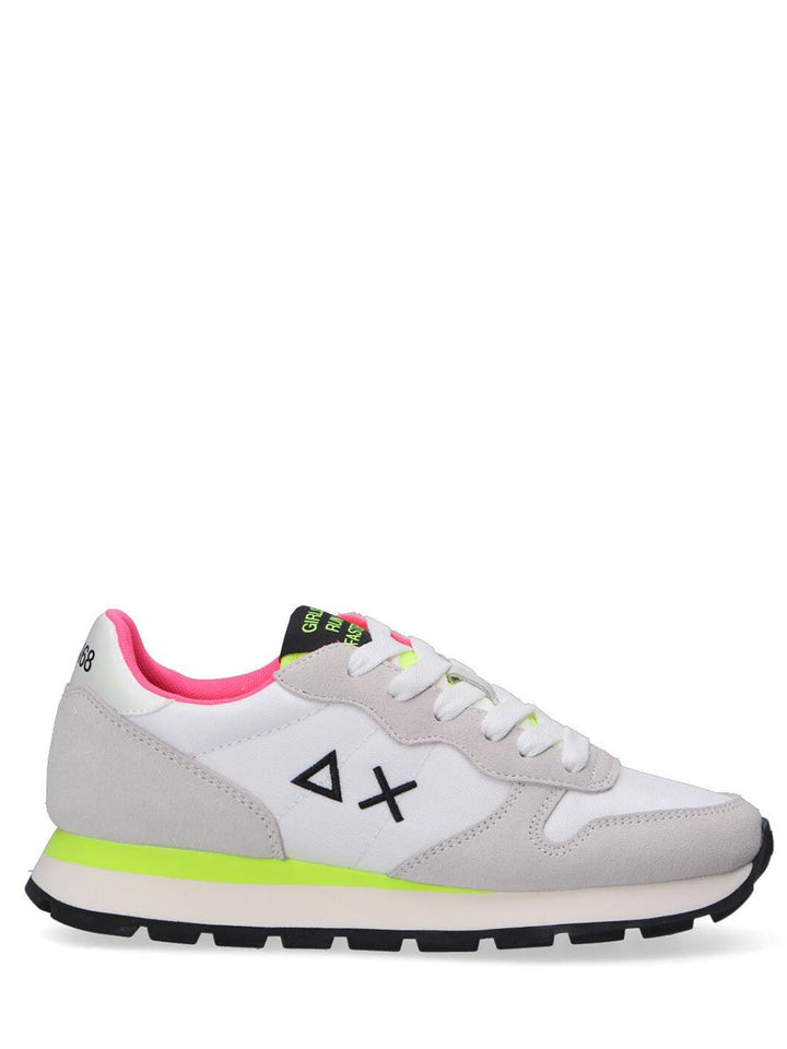 SUN68 Sneakers Donna Z34201 Ally Solid Nylon Bianco/Giallo Fluo