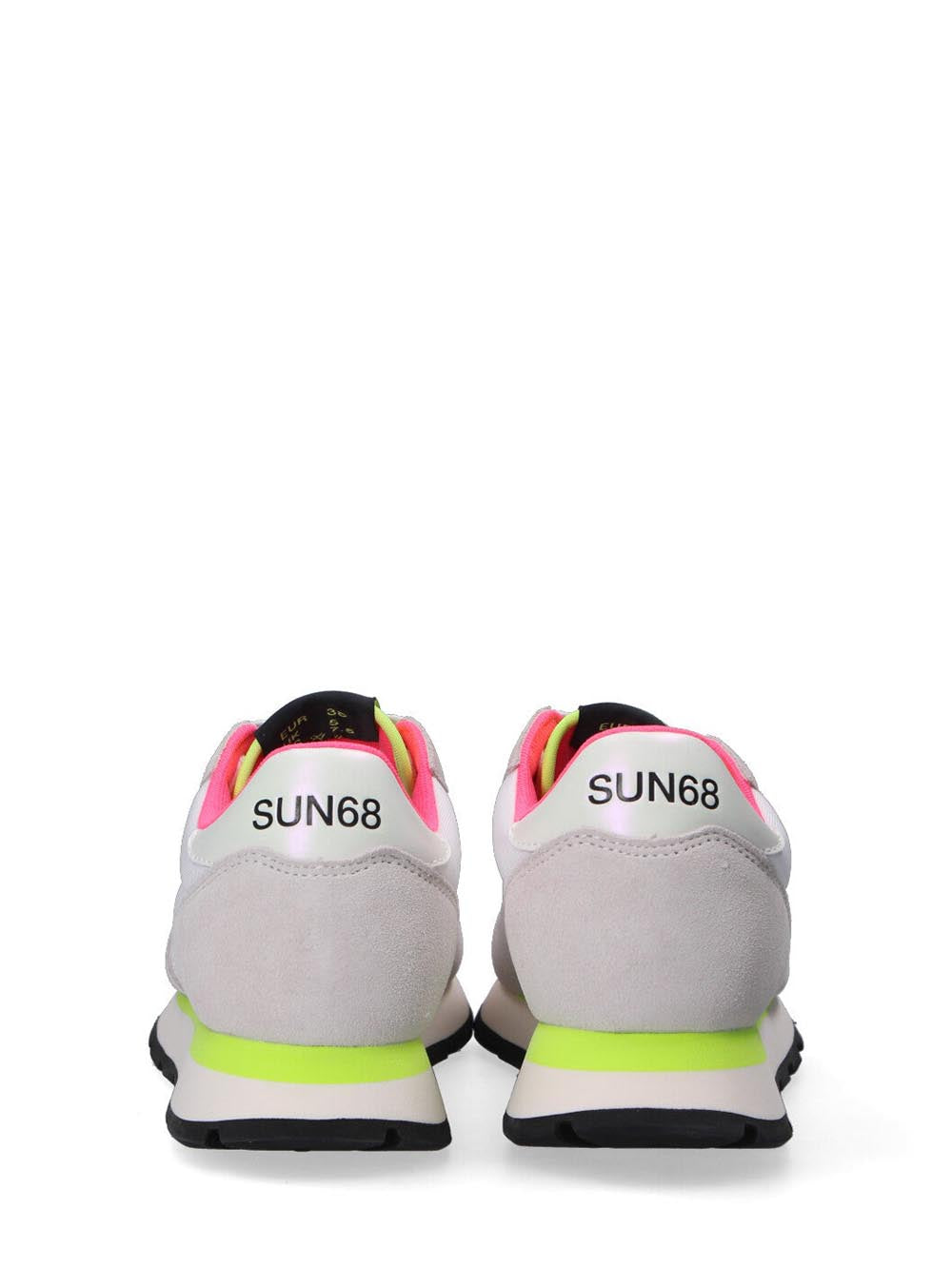 SUN68 Sneakers Donna Z34201 Ally Solid Nylon Bianco/Giallo Fluo