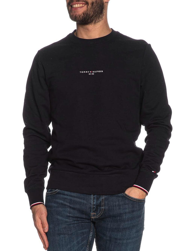 Tommy Hilfiger Felpa Uomo Mw0mw33640 Nero